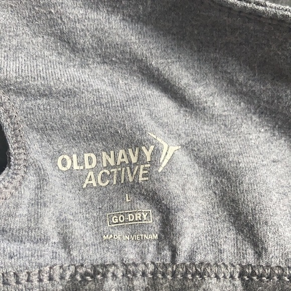 Large Old Navy Active Go Dry Gray Floral Sports Bra - Picture 4 of 8